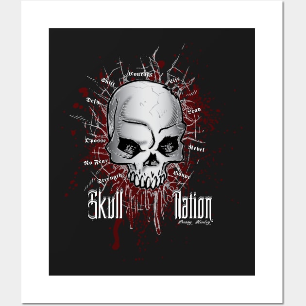 Skull Nation Wall Art by Illustratorator